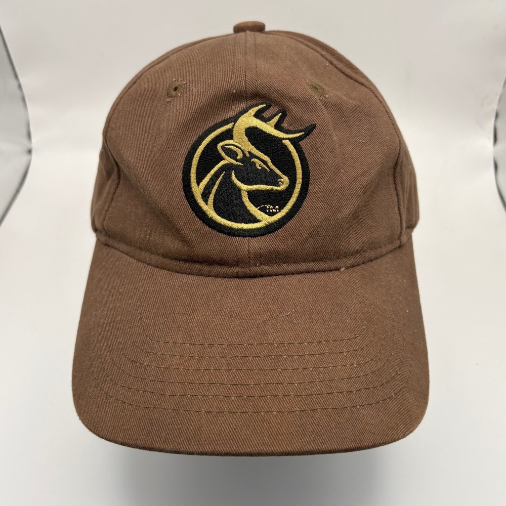 Rutwear Big Game Technologies Embroidered Deer Buck Logo Brown Baseball Cap‎ Hat